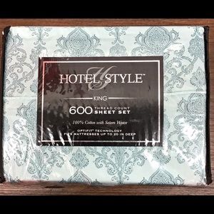 COPY - Hotel Style Teal Paisley Luxury 600 count Sheets
